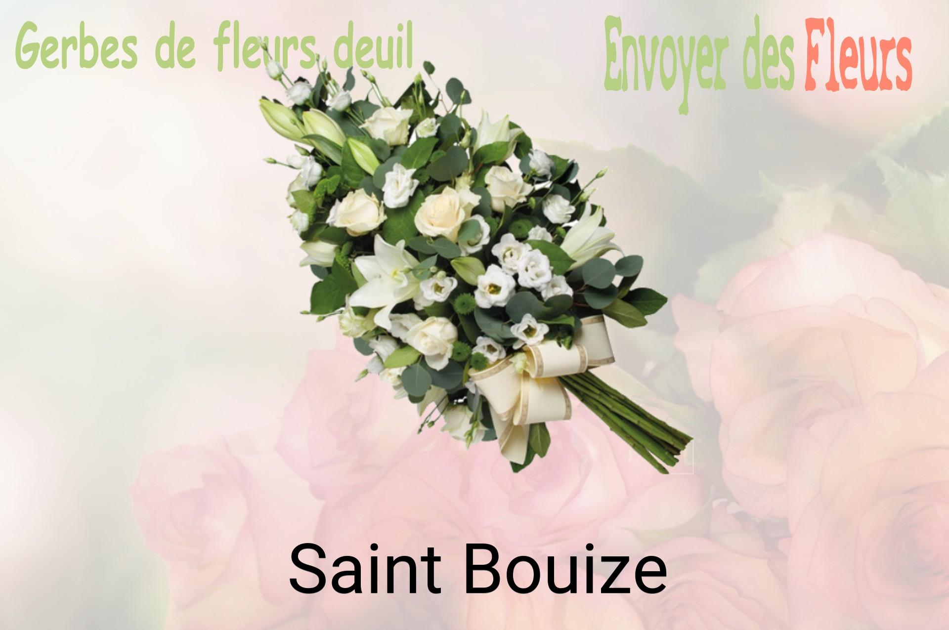 Gerbe de fleurs de deuil livrée à Saint-Bouize